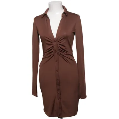 Shirt dress (Brown) from NLY One Elastane, Polyester