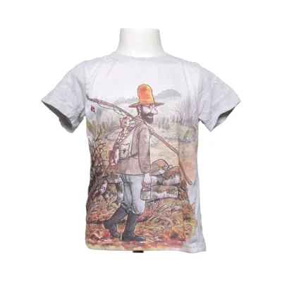 T-shirt (Grå, Flerfarvet) fra Pettson och Findus Bomuld, Polyester
