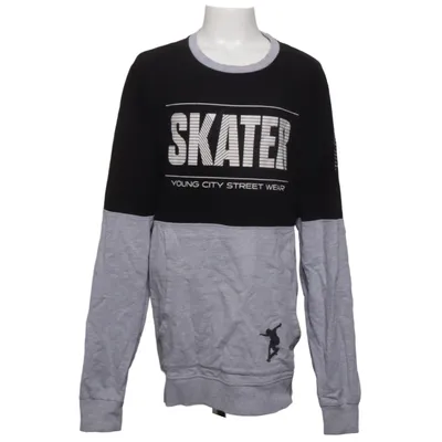 Sweatshirt (Black, Gray) from Gassa Cotton, Polyester