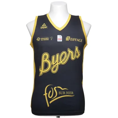 Basketball shirt (Black, Yellow) from Peak Polyester