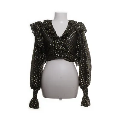 Crop top (Zwart, Goud) van Loavies Polyester