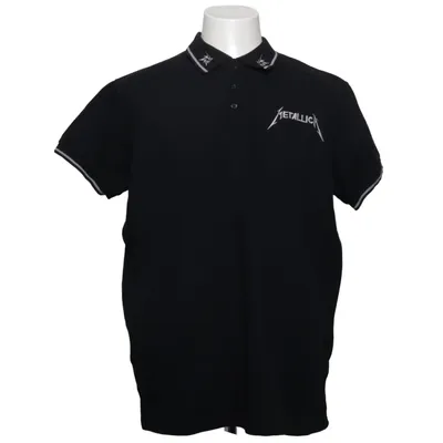Pikétröja (Svart) från Metallica Bomull, Elastan