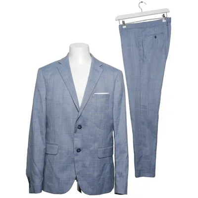 Jakkesæt (Blå) fra Lindbergh White Elastan, Polyester, Viscose