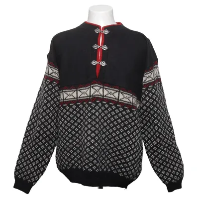Lusekofte (Noir, Blanc, Rouge) de Bouviac Polyester, Laine