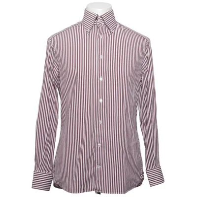 Shirt (White, Brown) from Blugiallo Cotton, Elastane, Polyamide
