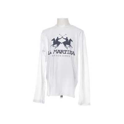 Långärmad t-shirt (Vit, Blå) från La Martina