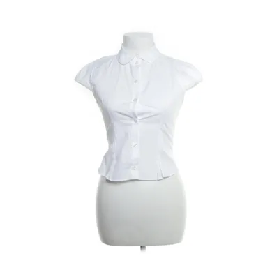 Short sleeve shirt (White) from Bershka Cotton