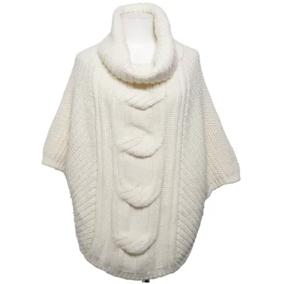 Poncho (White) from Cocogio Acrylic, Viscose, Wool