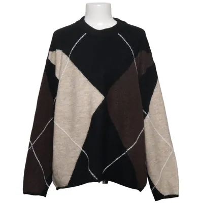Strickpullover (Schwarz, Beige, Braun) von Zizzi Acryl, Elasthan, Polyester