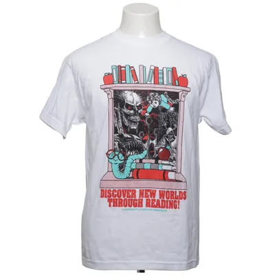 T-shirt (Blanc, Multicolore) de Playdude Coton