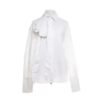 Pussy bow blouse (White) from H&M Studio Cotton