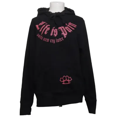 Hoodie (Black, Pink) from Sonar Cotton, Polyester