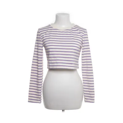 Crop top (White, Purple) from Effeny Cotton, Elastane, Polyester, Viscose
