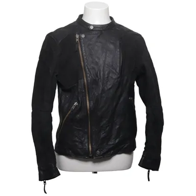 Veste en cuir (Noir) de Emilio Coton, Cuir, Polyester