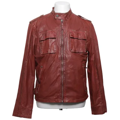 Läderjacka (Röd) från Gipsy Bomull, Skinn, Polyester