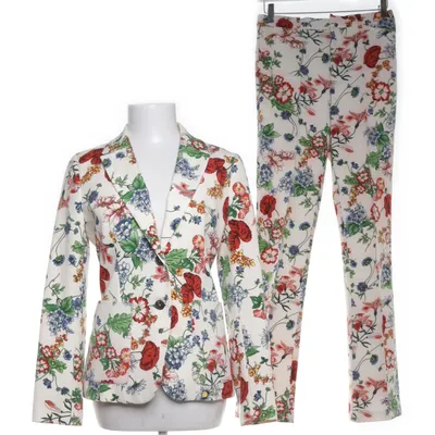 Kostym (Vit, Flerfärgad) från Zara Woman Polyester, Elastan