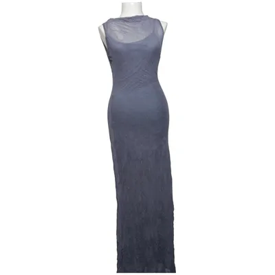 Robe longue (Bleu) de Collusion Élasthane, Polyester
