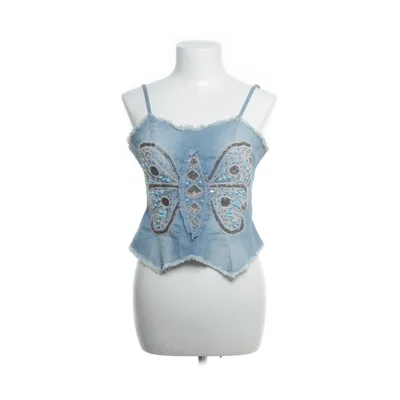 Tanktop (Blauw) van Laura Scott Katoen, Elastaan
