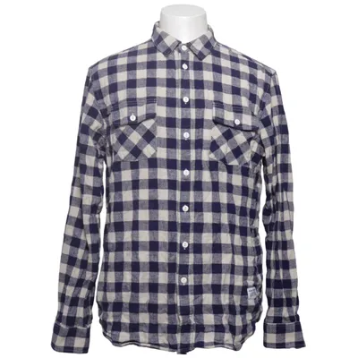 Flanellen overhemd (Blauw, Beige) van Norse Projects Katoen, Linnen