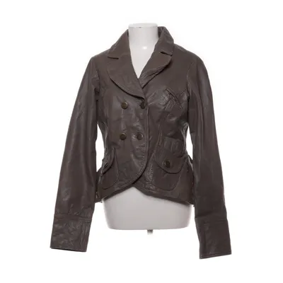 Läderjacka (Brun) från Object Bomull, Skinn