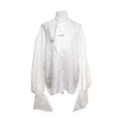 Blouse lavallière (Blanc) de MANURÍ Soie