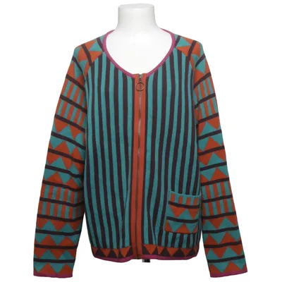 Strickjacke (Blau, Orange, Mehrfarbig) von Gudrun Sjödén Bio-Baumwolle