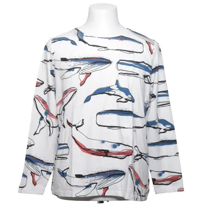 Lange mouwen shirt (Wit, Meerkleurig) van Laurasøn Katoen, Elastaan