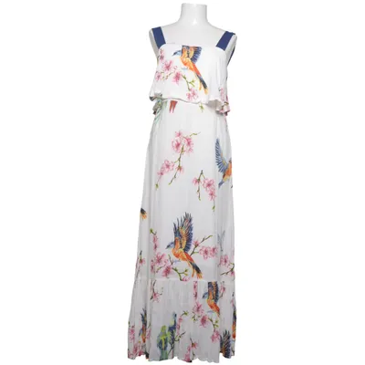 Maxi dress (White, Multicolored) from Derhy Cotton, Viscose