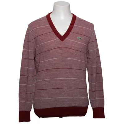 Pull-over (Rouge, Blanc) de Chemise Lacoste Acrylique, Laine