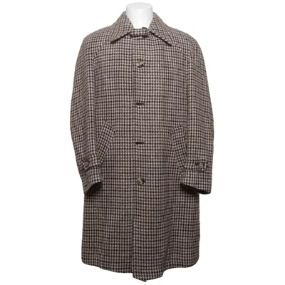 Manteau (Marron, Blanc) Laine, Viscose, Acétate