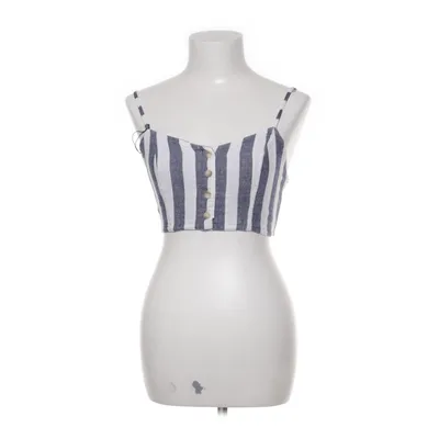 Crop top (Bleu, Blanc) de Subdued Lin, Viscose