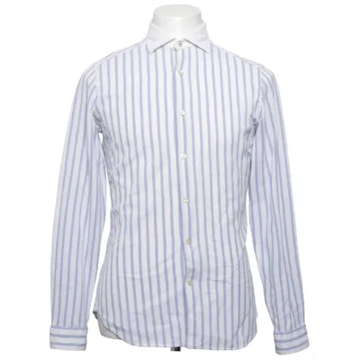Shirt (Blauw, Wit) van Tintoria Mattei Katoen