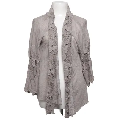 Cardigan (Gris) de Creme Fraiche Polyester, Viscose