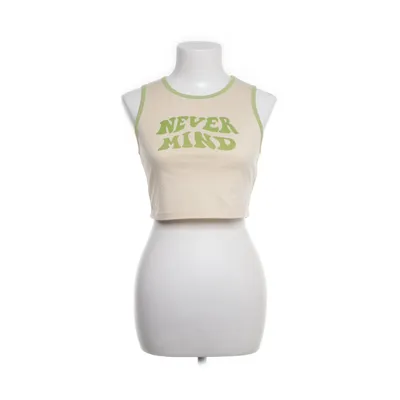 Tank Top (Beige, Green) from Shein Cotton, Elastane, Polyester