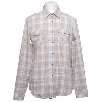 Flanellskjorta (Beige, Vit) från G & Fa Bomull