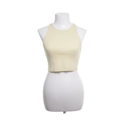 Crop top (Geel) van Zara Katoen, Elastaan