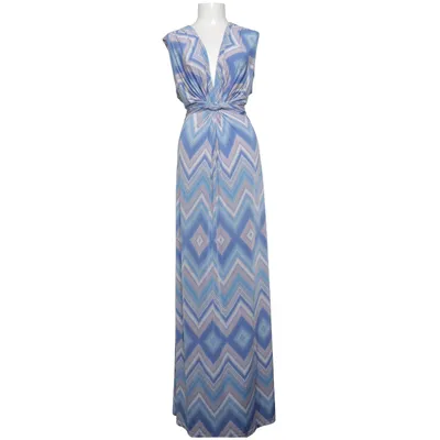 Maxi dress (Blue, Multicolored) from Ilse Jacobsen Hornbæk Elastane, Polyester
