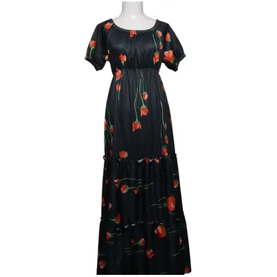 Långklänning (Svart, Röd) från Georgie Girl Polyester