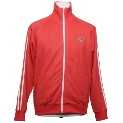 Træningsjakke (Rød, Hvid) fra Fred Perry Bomuld, Polyester