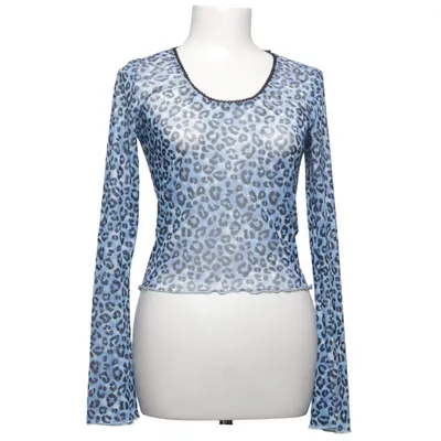 Top (Blue, Black) from Delias Elastane, Polyester