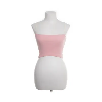 Crop top (Pink) from Zara Cotton, Elastane, Polyurethane