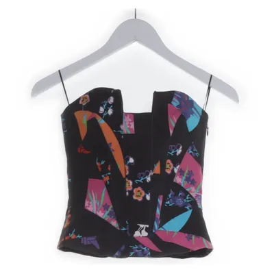 Corset (Black, Multicolored) from Versace for H&M Polyester, Elastane, Silk