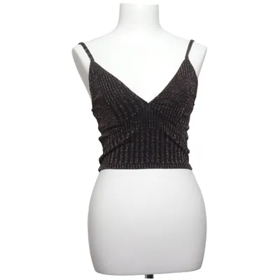 Crop top (Svart, Flerfärgad) från Urban Outfitters Elastan, Metallfiber, Polyamid