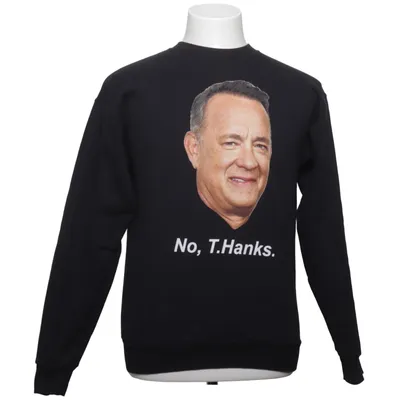 Sweatshirt (Noir) de Hanes Coton, Polyester