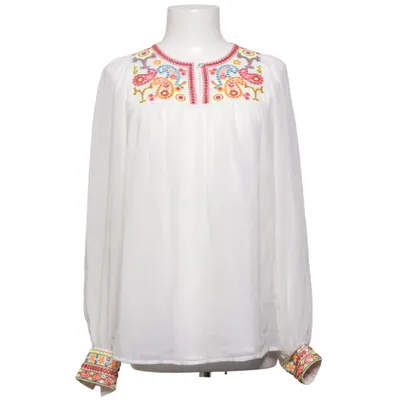 Blouse (Blanc, Multicolore) de Matthew Williamson for H&M Soie
