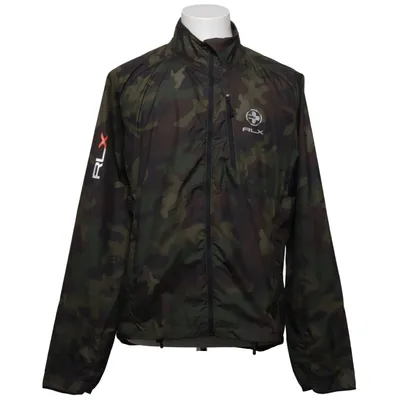 Rain jacket (Green, Brown) from RLX Ralph Lauren Elastane, Polyester