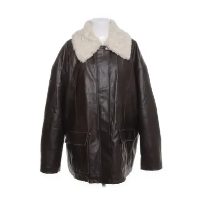 Shearlingjakke (Brun) fra NA-KD Polyurethan, Viscose, Polyester, Kunstpels