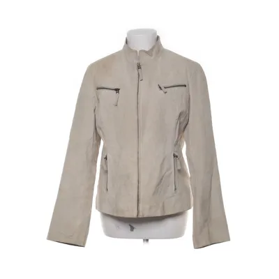 Leren jack (Beige) van Joy Leer, Polyester