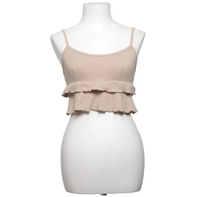 Crop top (Beige) from Lounge Elastane, Organic cotton, Polyester