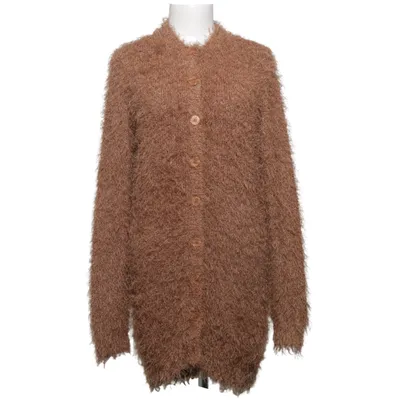 Strickjacke (Braun) von Velour Polyester